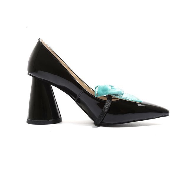 

shoe asumer sell woman toe pointed women pumps genuine leather classic prom wedding women's shoes, Black