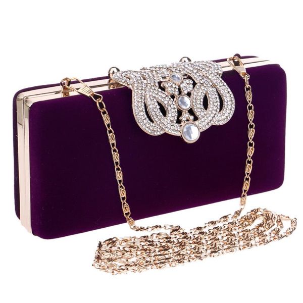 

clutch bags for women crown rhinestones evening shoulder bag wedding diamonds lady purse chain handbags bolso mujer #40