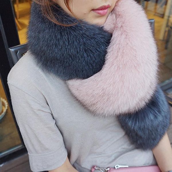 

scarves fur scarf women's winter korean style warm and fsahionable, Blue;gray