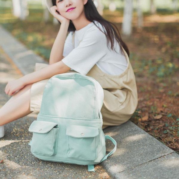 

backpack 2021 women canvas travel small school bag purse