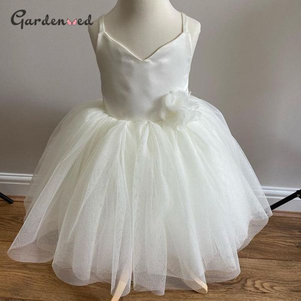 

girl's dresses girls layers flower dress ivory organza girl for wedding party cute ball gown princess elegant 2021 year, Red;yellow
