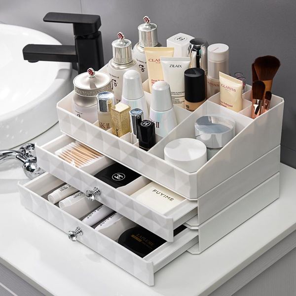 

bathroom storage & organization fashion drawer makeup box large-capacity jewelry cosmetics deskskin care dresser ladies beauty