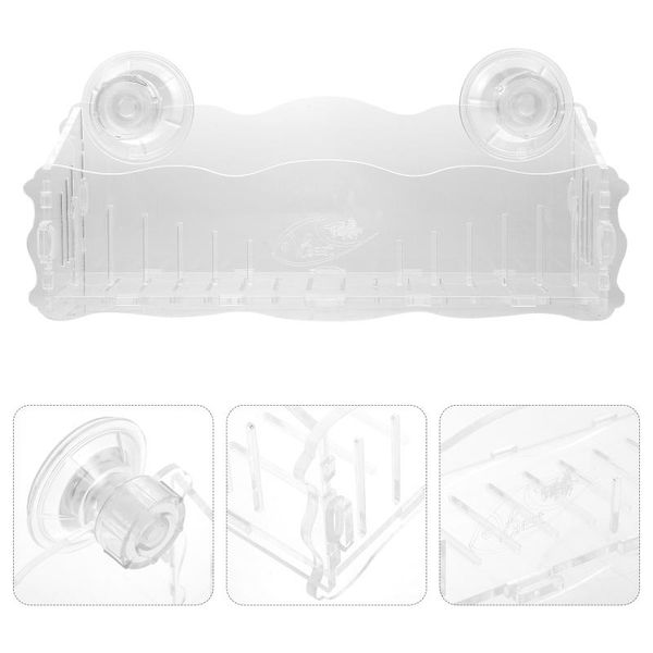 

decorations fish tank aquarium planter cup transparent plant holder with suction