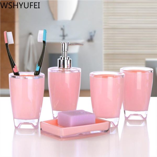 

bath accessory set acrylic bathroom couples mouth cup premium shower gel lotion bottle products soap dish toothbrush holder