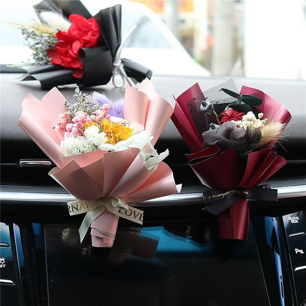 

car handmade dried flower perfume air outlet bouquet decor clip decoration interior decorations