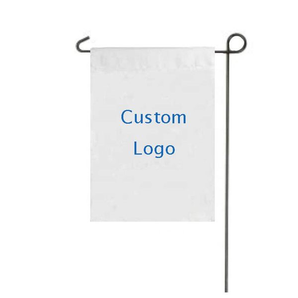 

party decoration blank garden flags for sublimation white flag outdoor yard with pole diy