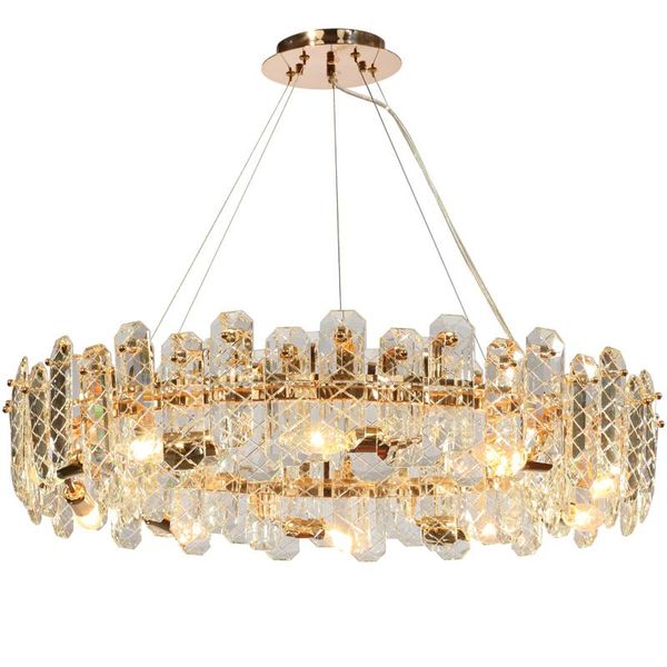 

chandeliers modern lustre crystal led pendant lights gold lamp living dining room drop hanging light fixtures bedroom luminaire