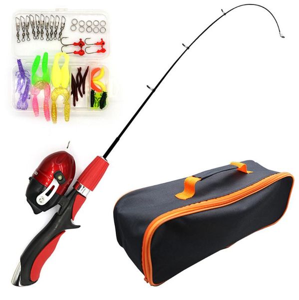 

portable lightweight comfortable grip fishing rod kit family outdoor activity pole set for beginners children boat rods