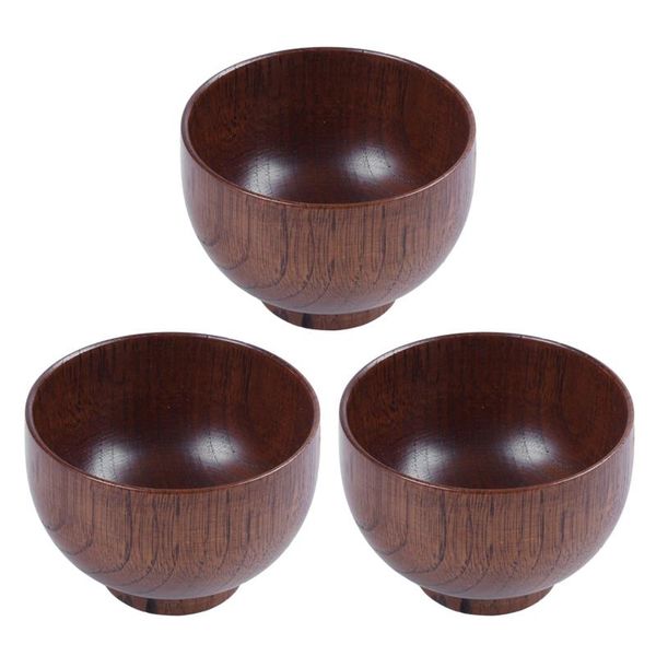 

bowls 3x wooden soup bowl healthy container vintage dinner tableware kitchen accessories