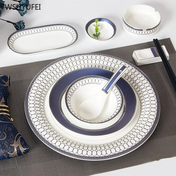 

dishes & plates european style western ceramic home tableware restaurant luxury set features mediterranean el decoration table