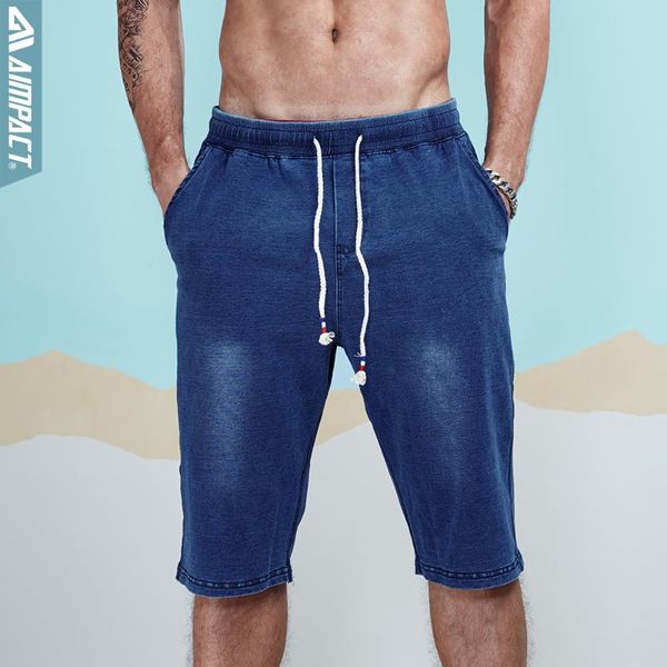 

aimpact cotton shorts men fashion leisure casual denim for summer spring 2021 male jogger loose short 2am2008 men's, White;black