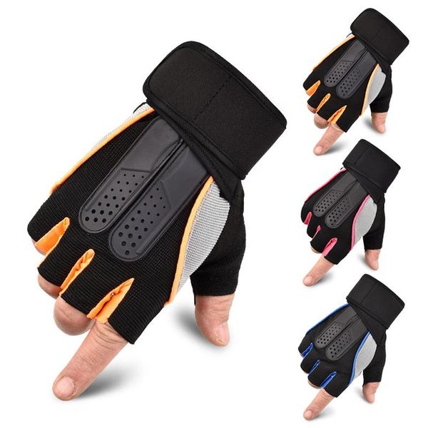 

cycling gloves fitness men's equipment training half-finger exercise wear-resistant pull-ups horizontal bar non-slip dumbbell yoga wome, Black