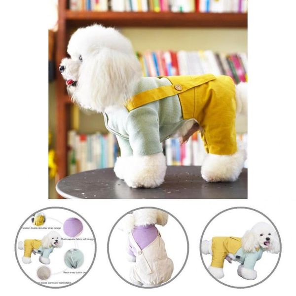 

dog apparel puppy clothes skin-friendly stylish windproof teddy winter jumpsuit