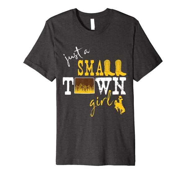 

wyoming cowboys small town girl t-shirt - apparel, White;black