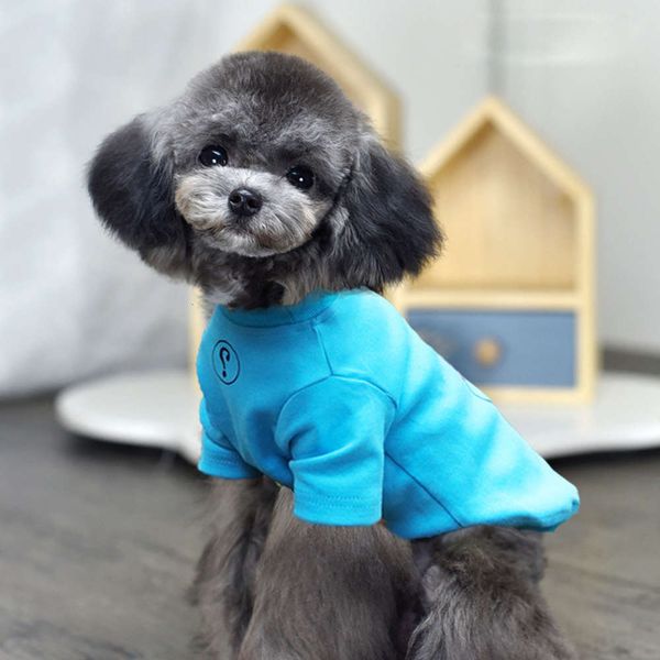 

the dog clothes pet pago fadou teddy spring autumn thin middle and small dog clothing summer cartoon blue
