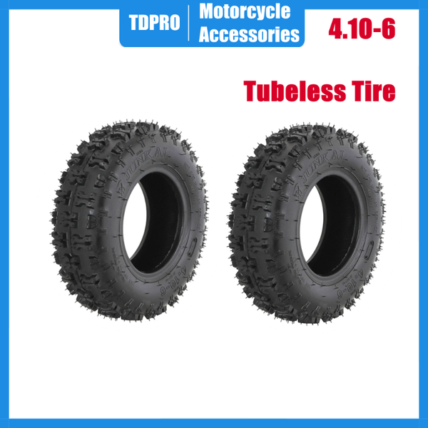 

motorcycle wheels & tires tdpro tyres accessories 1/2pcs 4.10-6 tubeless tire for atv go kart mini quad 47cc 49cc electric scooter buggy mow