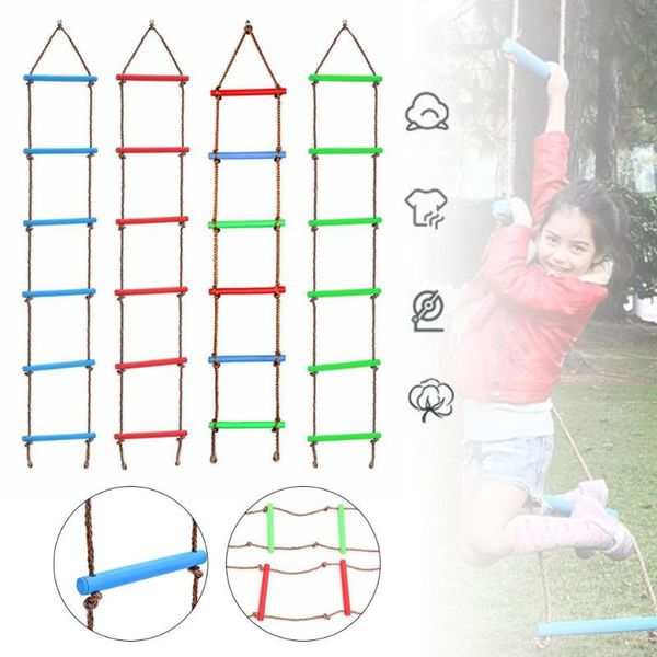 

climbing rope ladder for kids(78.7") 6 steps playground game swing accessories