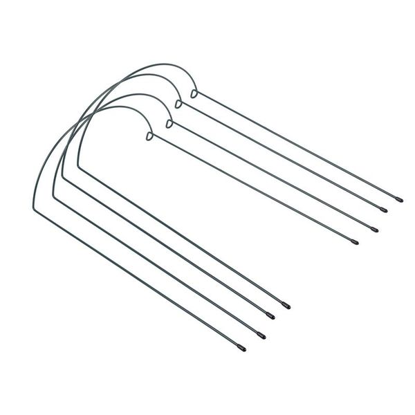 

other garden supplies 4 pack plant support stake metal green half round ring cage