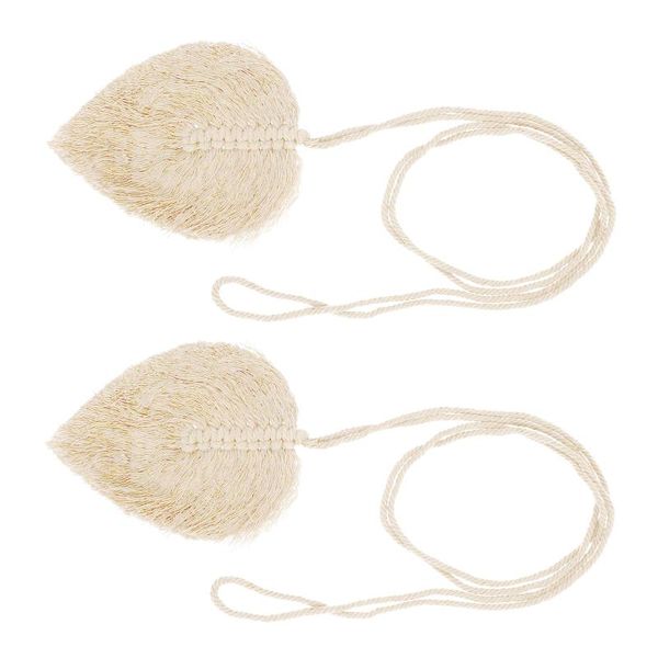 

other home decor 2pcs delicate curtain holding fixator decorative woven leaf shape
