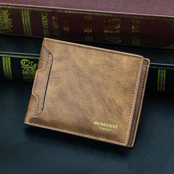 

fashion creative card-drawing short wallet large capacity bank bag cash id card holder men's leather purses wallets, Red;black