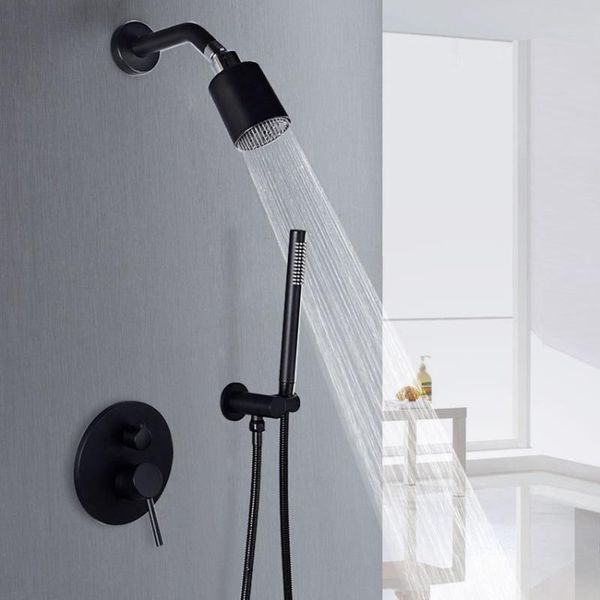 

faucet shower set wall mounted bathroom mixer water taps rainfall heads bathtub system cold & bath sets