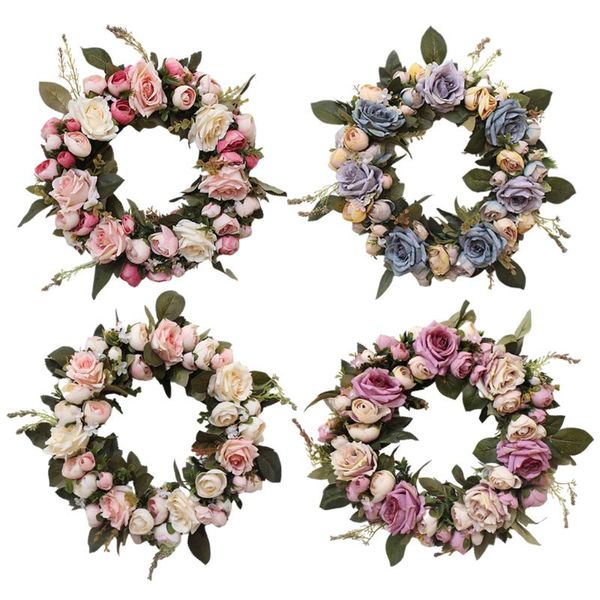 

artificial flower wreath garland hanging door wall spring party ornament indoor decoration decorative flowers & wreaths