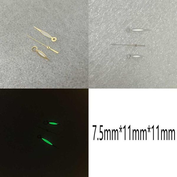 

repair tools & kits watch hands with green luminous for nh35/nh36 movement gold/silver