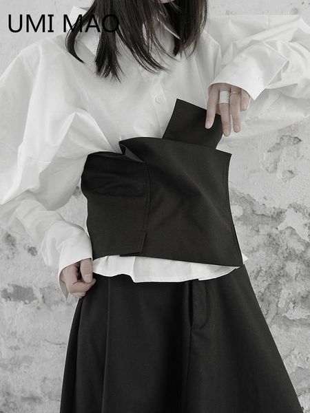 

belts umi mao yamamoto wind dark buyer shop vest female personality design sense niche irregular girdle outer wear tide, Black;brown