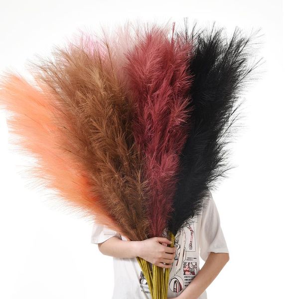 

decorative flowers & wreaths artificial pampas grass 120cm wedding party home decoration 12 fork reed for garden diy plant