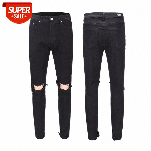 

kanye same men's jeans with ripped trousers buttons black stretch slim fit #ry3j, Blue
