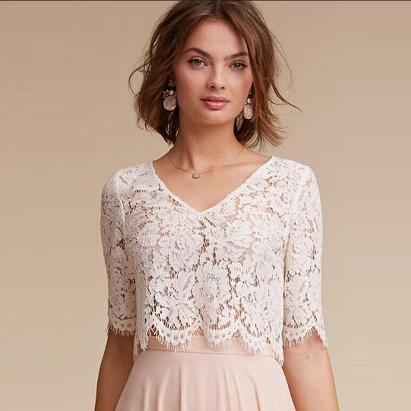

wraps & jackets half sleeves wedding jacket wrap bridal bolero lace shawl bride coat accessories custom made, White