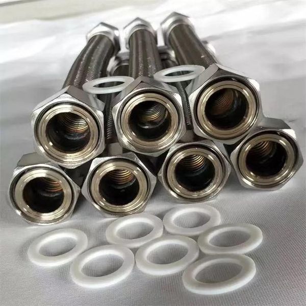 

stainless steel ss braided mesh flexible metal hose kitchen faucets