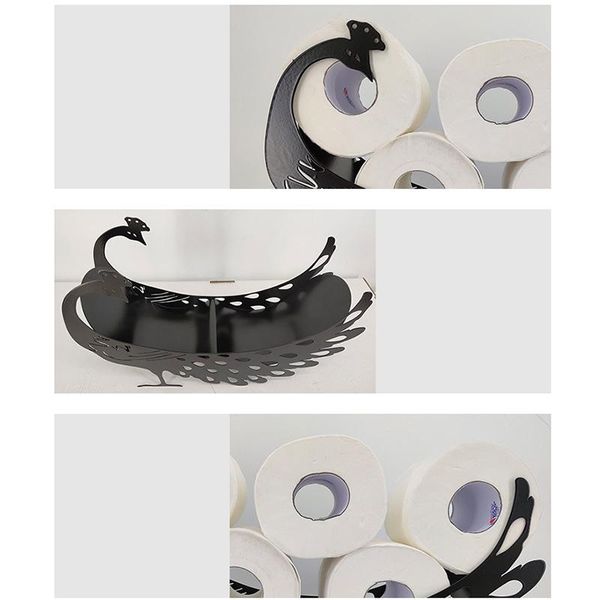 

toilet paper holders bathroom hardware holder metal animals wall mounted ornament handmade decoration for living room est