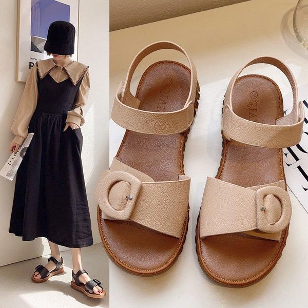 

beige heeled sandals flat summer shoes woman soft black without girls gladiator 2021 comfort clear sports low pu scandals ho