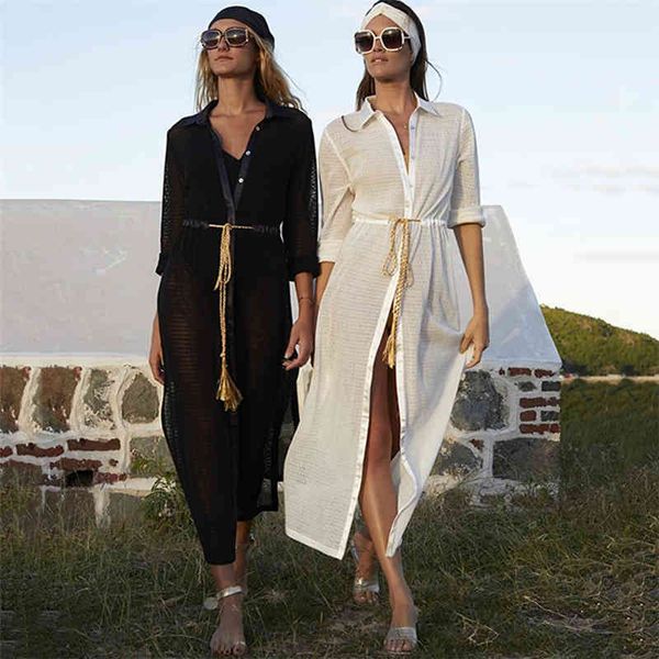 

solid cover-ups deep summer beach dress lace tunic women beachwear swimsuit cover up robe de plage q1266 210420, White;black