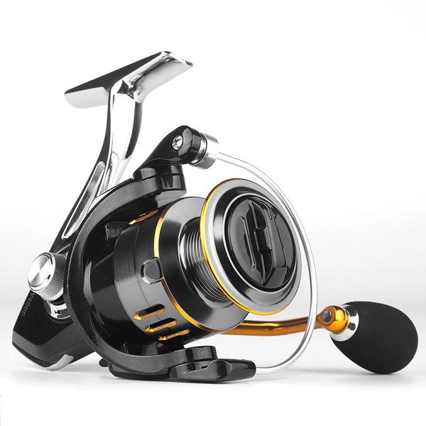 

junzeng fishing reel gw2000-5000 5.2:1 8kg max drag saltwater all metal spinning for carp bass stainless steel baitcasting reels