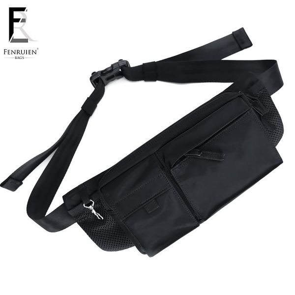 

waist bags frn fanny pack black waterproof money belt bag men purse teenager's travel wallet male cigarette case for phone