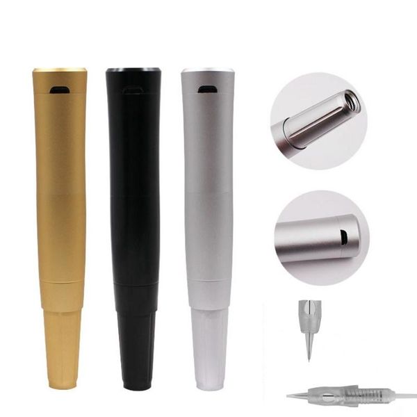 

tattoo guns kits fashion rechargeable permanent makeup machine wireless using handpiece with cartridge needles for 3d eyebrow