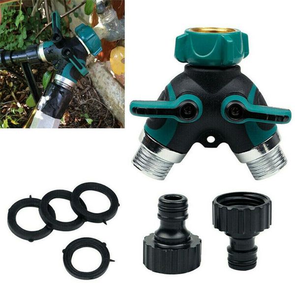 

watering equipments zinc alloy water hose splitter garden adapter connector faucet switch on off valve pipe fittings 2 way y shunt agricultu