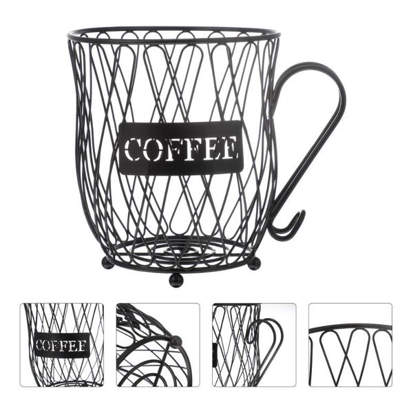 

mugs 1pc metal coffee storage basket fruit snack