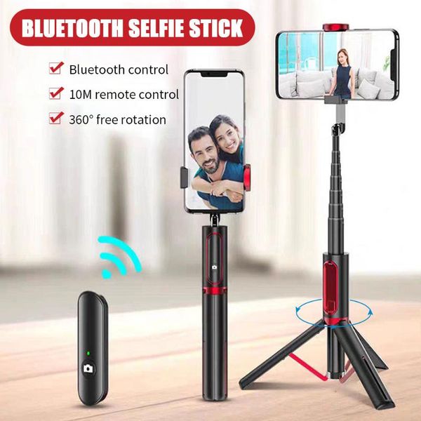 

portable folding bluetooth selfie stick with tripod phone holder travelling po control shutter release for ios/android monopods