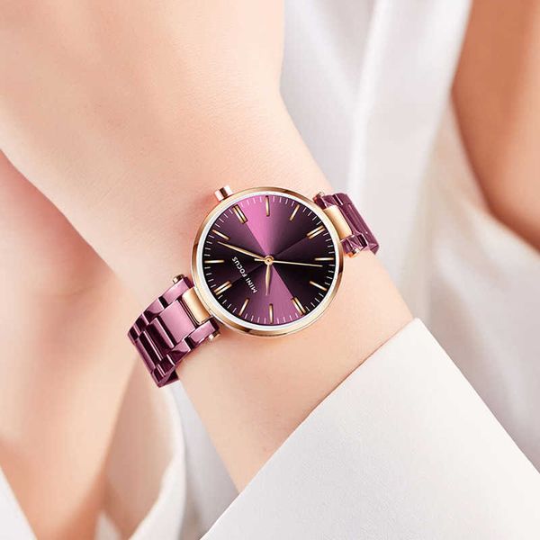 

minifocus women watch famous luxury brands fashion ultra thin watches ladies stainless steel female wrist watch for women 210527, Slivery;brown