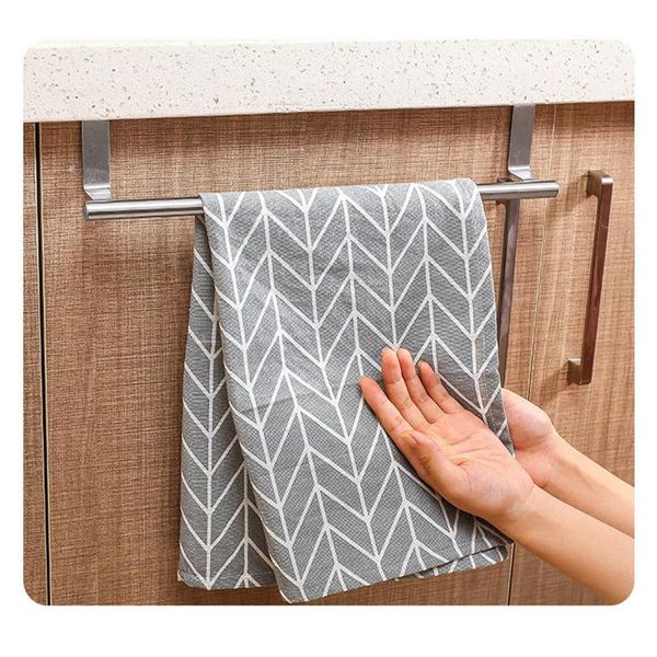 

towel racks stainless steel kitchen rack punch-hanging cabinet door holder bathroom shelf household accessories