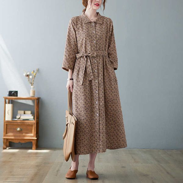 

2021 autumn large long sleeved dr's matte lace up loose aging shirt skirt, Black;gray
