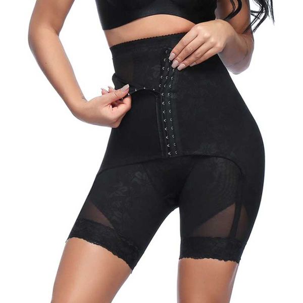 

women's shapers high waist belt tummy control panties hip abdomen underwear pants with hooks sheathing slimming shaperwear, Black;white