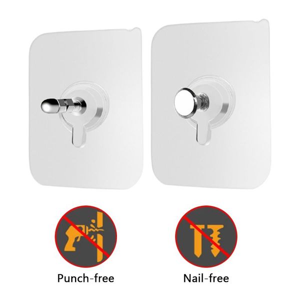 

4pcs10pcs punch-non-marking screw stickers wall picture hook invisible traceless hardwall drywall hanging kits hooks & rails