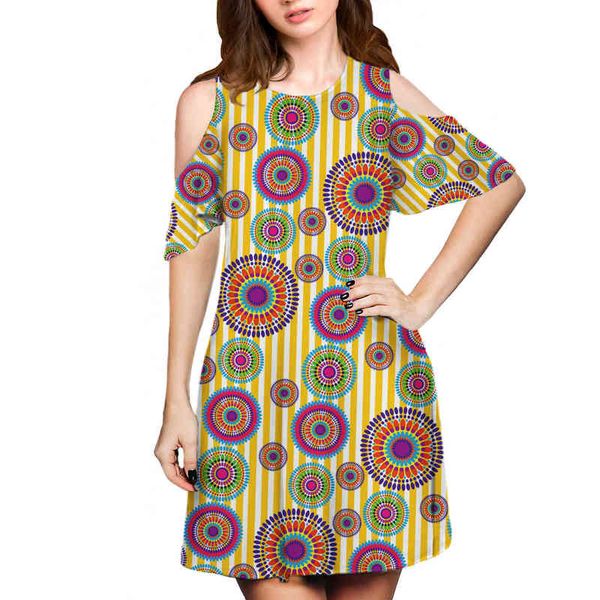 

women's casual dresses personalized creative off shoulder dresses round neck pullover print elements floral skirt trend, Black;gray