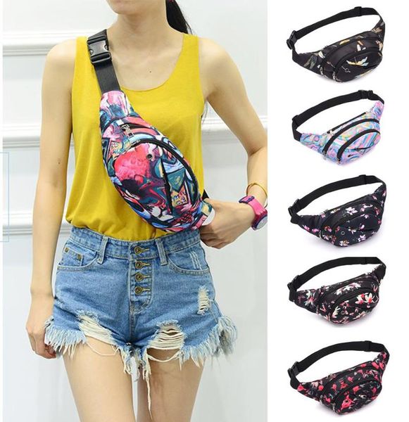 

waist bags print pack bag men women belt fashion casual pouch female travel banana mujer fanny #yj #25