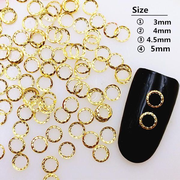 

500pcs/lot 3mm 4mm 4.5mm gold silver hollow round rivets studs metal alloy nail art decorations 3d diy stickers/charms1, Silver;gold