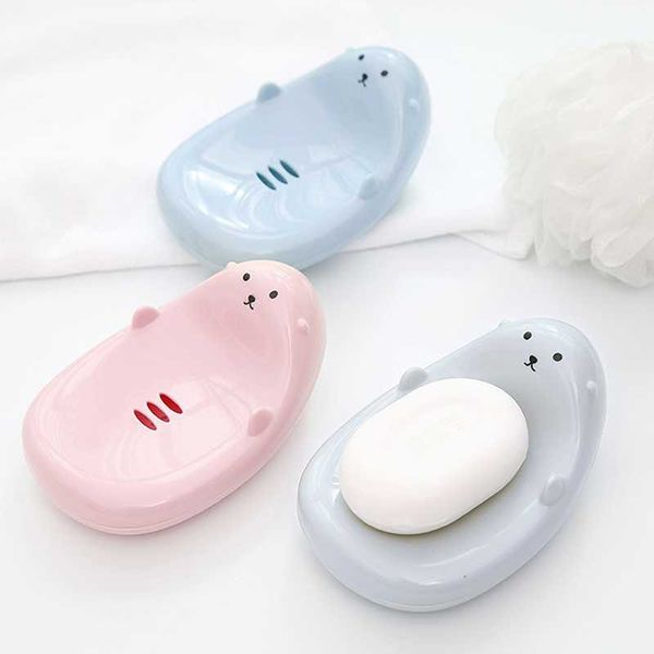 

soap dishes cartoon animal shape box bathroom drain holder accessories bath kitchen